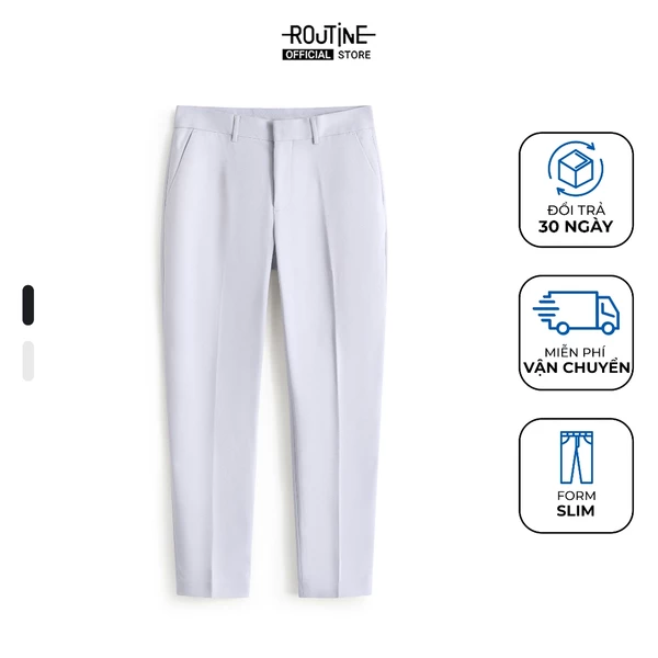 Quần Tây Nam Dài Trơn Form Slim - Routine 10S25PFO005
