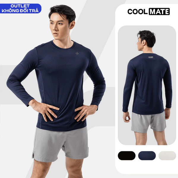 [MUA 3 GIẢM 12%]Áo dài tay nam thể thao Essential tập Gym, Pickleball co giãn, thấm hút tốt Coolmate FW