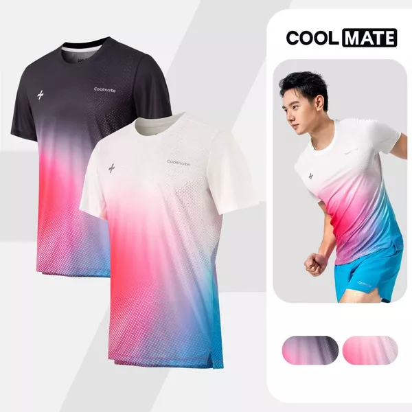 Combo 2 Áo thun thể thao chạy bộ AirRush Gradient thấm hút tốt thoáng khí Coolmate