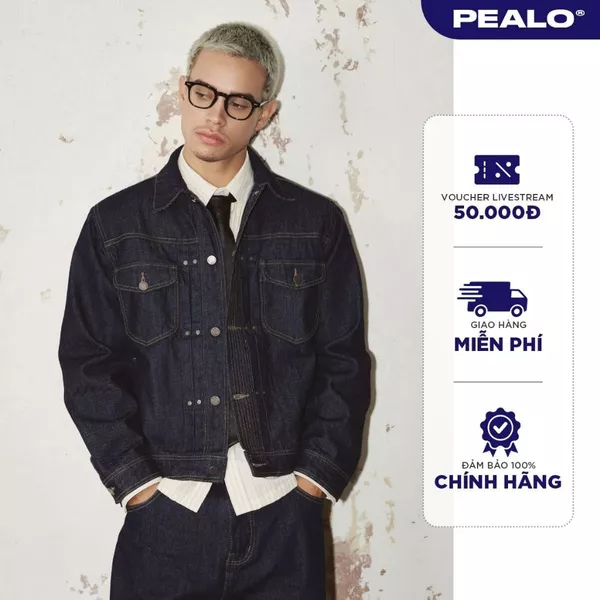 Áo khoác jean DENIM RAW PEALO ss25 form boxy crop chất liệu cao cấp - Duet Jacket SPK2