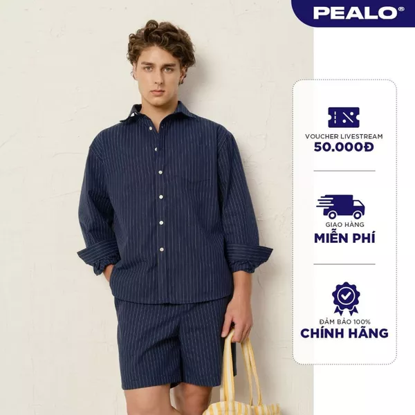 Đồ Bộ Nam Sơ Mi Dài Tay PEALO Chất Liệu Cao Cấp SPT2