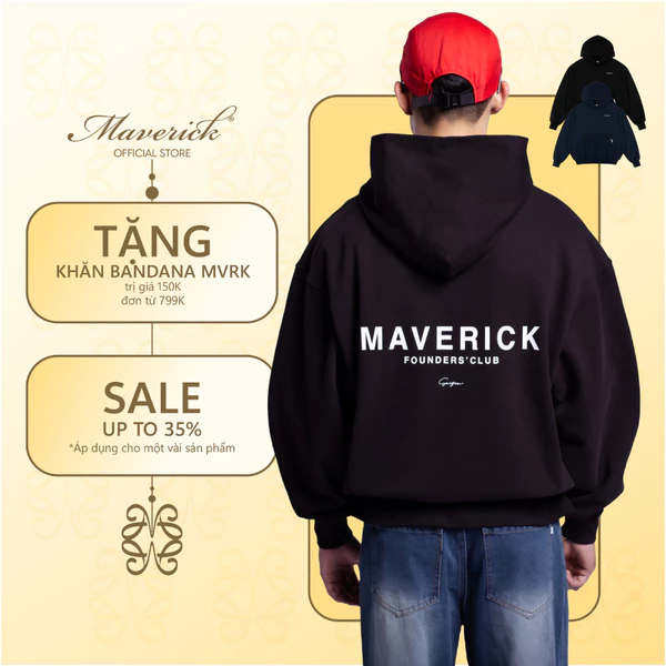 Áo Hoodie MVRK Founders'Club V2 Unisex Boxy 440GSM Chất Nỉ Chân Cua Dày Dặn Giữ Ấm Tốt