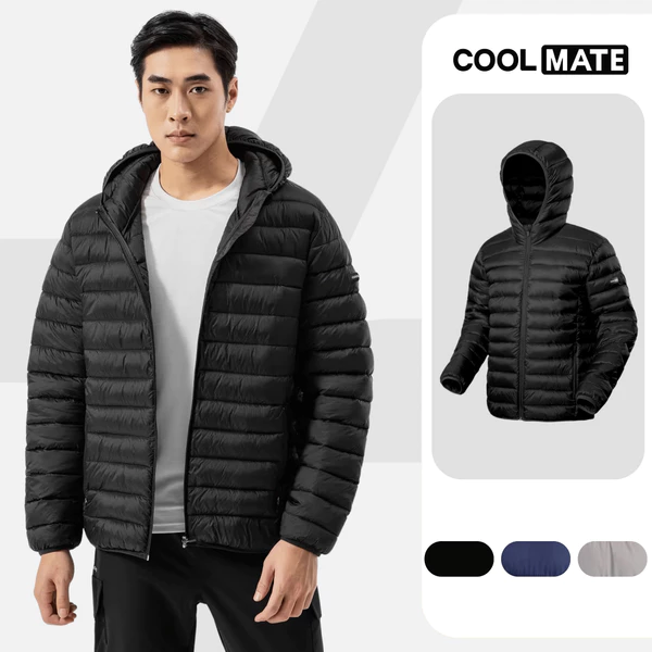 [XẢ SỐC]Áo phao nhẹ Ultra warm thu đông có mũ giữ ấm chống gió tốt Coolmate