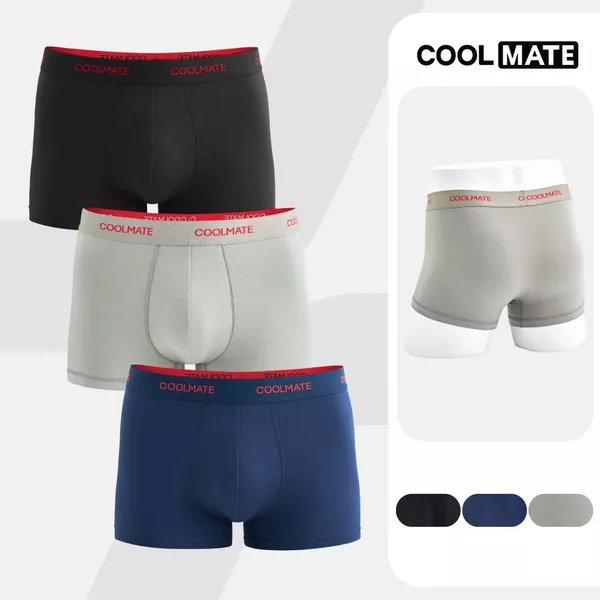 [BẢN GIỚI HẠN]Combo 03 quần lót nam Trunk Bamboo Prosper, Fortune kháng khuẩn Coolmate