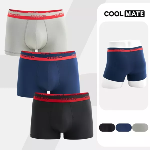 [MUA 3 GIẢM 12%][BẢN GIỚI HẠN]Combo 03 quần lót nam Trunk Bamboo Fortune kháng khuẩn Coolmate
