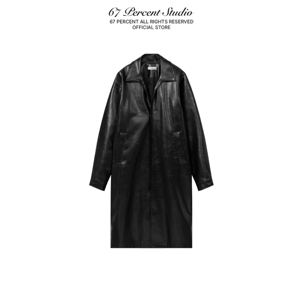 Áo Khoác Da Dáng Dài Chất Liệu Faux Leather 67PERCENT/67% - LÉON COAT
