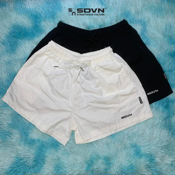 Quần Đùi Nam Nữ Vải Dù Active Short SDVN - Form Cải Tiến Ống Dài Rộng, Lưng Thun Co Giãn Thoải Mái