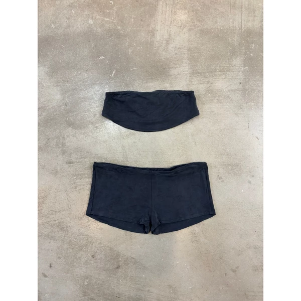 Áo/ Quần Nữ (Set) BLACK FADED TUBE TOP / SPORTY SHORT