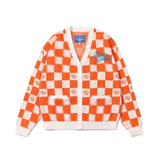Áo khoác DirtyCoins Checkerboard Knit Cardigan