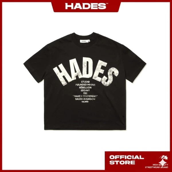 HADES OG Tee - HADES Brand chính hãng Áo thun tay lỡ cotton unisex / Đen