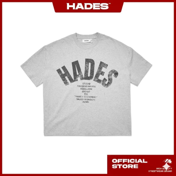 HADES Brand chính hãng Áo thun tay lỡ cotton unisex - HADES OG Tee Xám