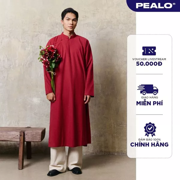 Áo dài nam ngũ thân PEALO chất liệu linen cao cấp form truyền thống tôn dáng sang trọng SPT4