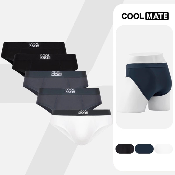 Combo 5 Quần lót nam Tam Giác Brief Bamboo kháng khuẩn Coolmate