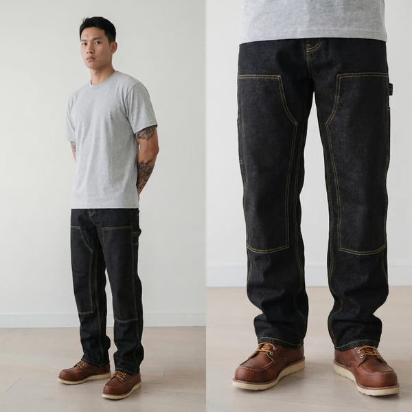 Quần dài RAW DENIM JEANs - Double Knee GORI