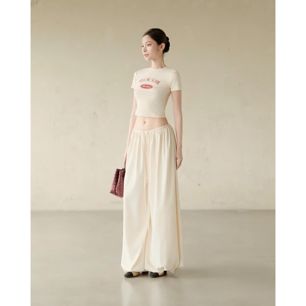 RUBIES Pasio Pants - Quần Dài Nữ Cạp Trễ Ống Rộng Thụng