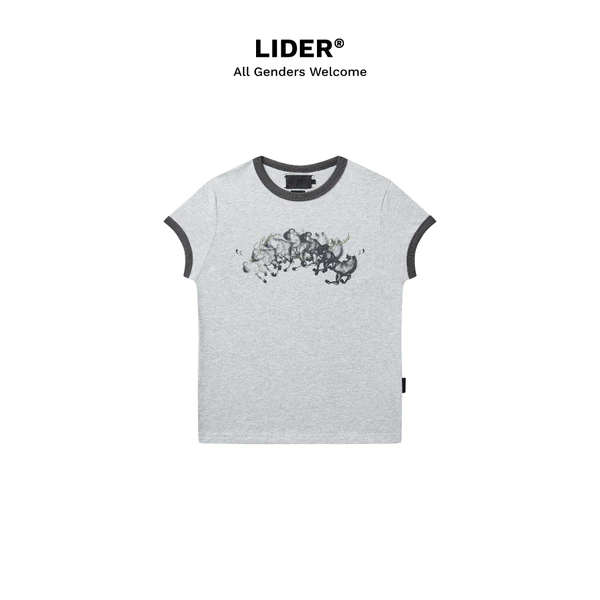 Áo Thun Hoạ Tiết Con Ngựa Unisex Tay Ngắn LIDER FADED HORSES TEE