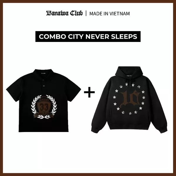 [COMBO TIẾT KIỆM] Banawa Combo 2 Áo Hoodie Zip Áo Polo Chất Liệu Cotton Fearless Champion Academy Combo Unisex