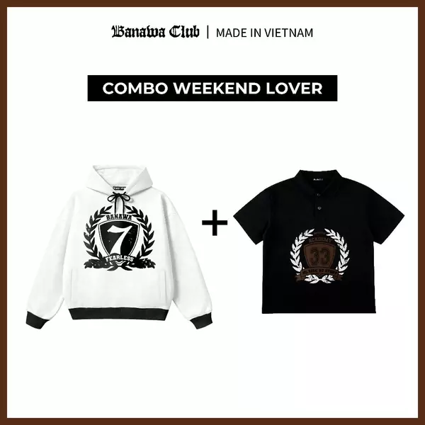 [COMBO TIẾT KIỆM] Banawa Combo 2 Áo Hoodie Áo Polo Chất Liệu Cotton Fearless Âcdemy Combo Unisex