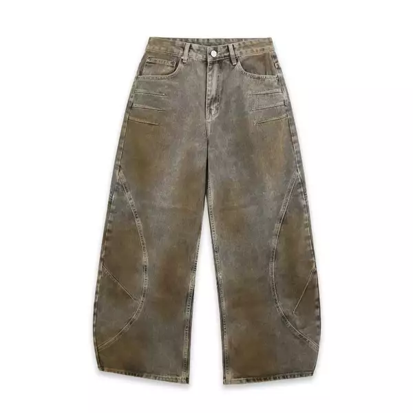 QUÂN SWE ARC WIDE JEANS - MUD FADE