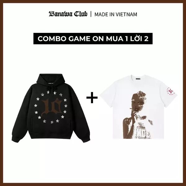 [COMBO TIẾT KIỆM] Banawa Combo 2 Áo Hoodie Áo Tee Shirt Chất Liệu Cotton Uncover Champion Combo Unisex