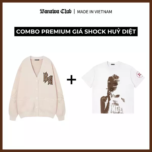 [COMBO TIẾT KIỆM] Banawa Combo 2 Áo Cardigan Áo T-shirt Chất Liệu Cotton Uncover Love Dealer Combo Unisex