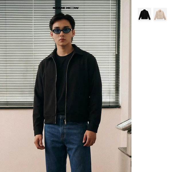 [N] Áo Khoác Dạ Relaxed Zipper Basic, Chất Vải Dạ Thoải Mái, AK0102, SOME HOW STORE