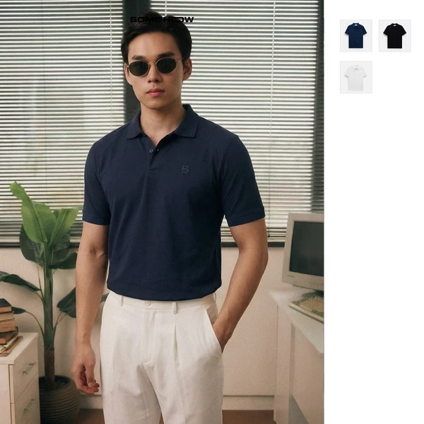 [N] Áo Polo Slimfit Raglan Pinstripe Collar Chất Liệu Cotton CVC Cao Cấp Tôn Dáng Chỉn Chu, PL0213 SOME HOW STORE
