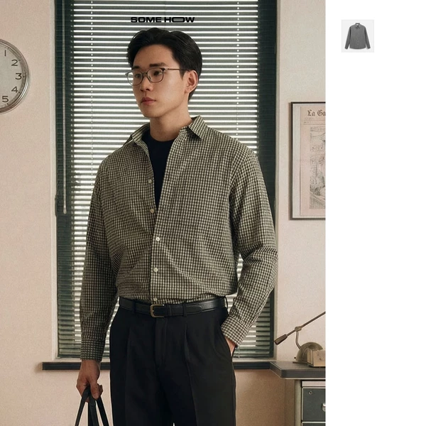 [N] Áo Sơ Mi Relaxed Urban Check Chất Liệu Cao Cấp Cổ Điển Tinh Tế, SM0209 SOME HOW STORE