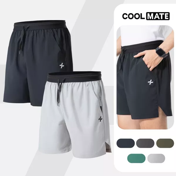 Combo 2 quần shorts thể thao nam 6 inch đai siêu co giãn thoáng khí quần đa năng Coolmate
