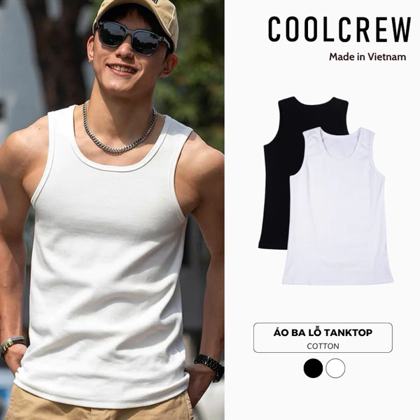 Áo Ba Lỗ Tanktop Nam 𝗖𝗼𝗼𝗹𝗰𝗿𝗲𝘄 Chất Liệu Cotton Ôm Body Tôn Dáng Phong Cách Thể Thao, Năng Động ATK101