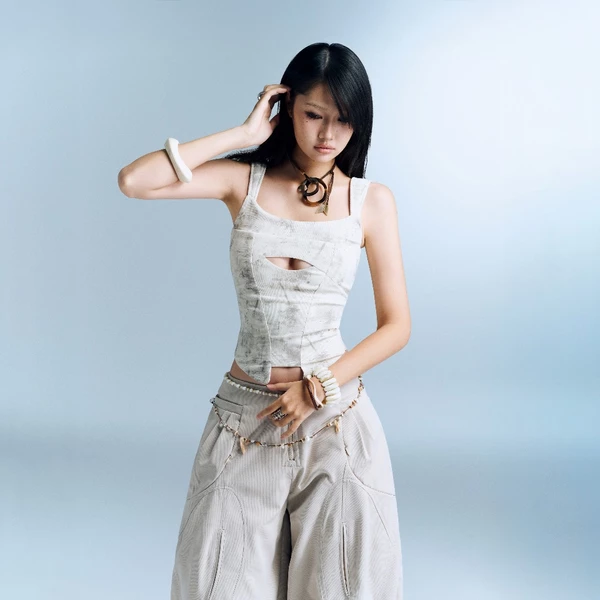 SAIDE TOP (MARBLE WHITE) BunnyHill SSSB12