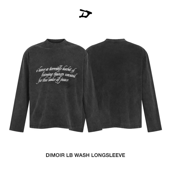 Áo thun DIMOIR tay dài LB màu Wash