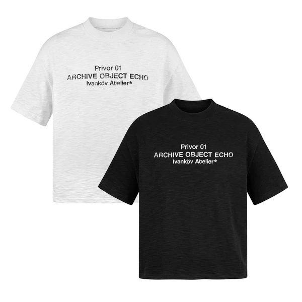 Áo thun boxy vải Slub Cotton - Ivankov Privor boxy signature t~shirt
