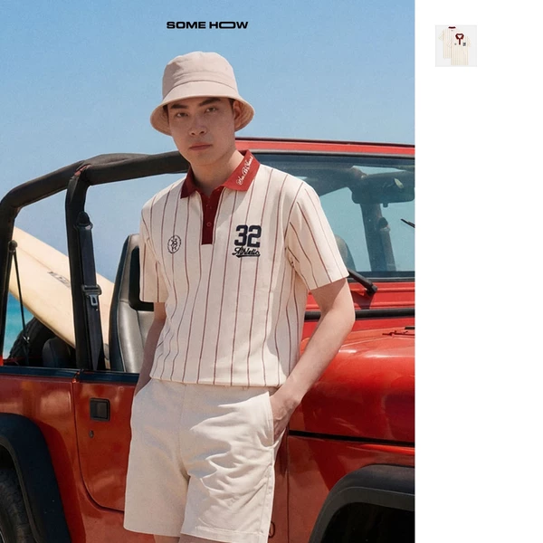 [N] Áo Polo Regular No 32 Cream Red Vải Cá Sấu CVC Thoải Mái Phóng Khoáng, PL0215 SOME HOW STORE