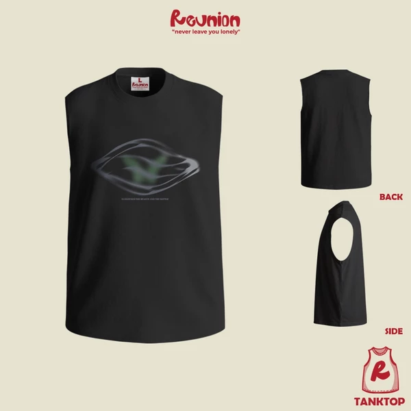 Áo Tank Top Nam Nữ REUNION In Họa Tiết ILLUSION, Áo Ba Lỗ Sát Nách Nam Nữ Cotton Cá Tính TT7