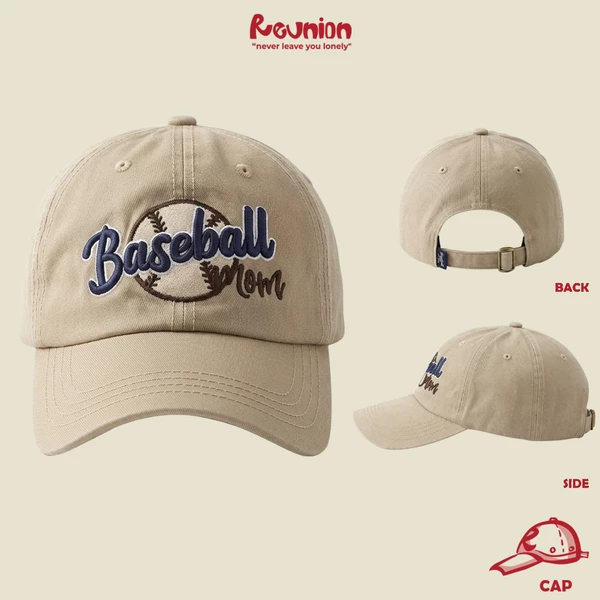 Mũ/Nón Unisex Baseketball REUNION Mũ Bóng Chày Thêu - Vải Kaki Cottton Cao cấp