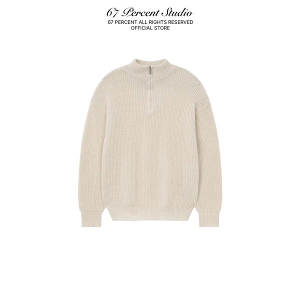 Áo Len Tay Dài Cổ Đứng Half Zip 67PERCENT/67% - HALF ZIP SWEATER