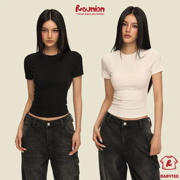 Áo Babytee Trơn REUNION Basic Ôm Body