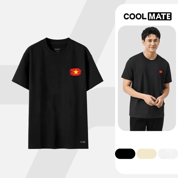 [MUA 3 GIẢM 12%][BST TỰ HÀO VIỆT NAM]Áo thun Cotton Compact in Cờ đỏ Việt Nam - Coolmate