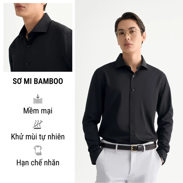 Áo Sơ Mi Tay Dài Nam Bamboo Easy Care Form Fitted - Routine 10S26SHL053
