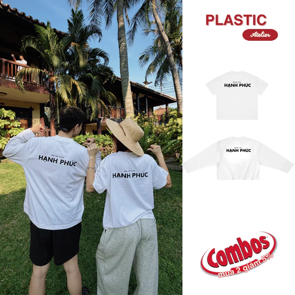 Áo thun, áo boxy oversized local, tay dài "Hạnh phúc 2", áo thun boxy form rộng vải dày dặn 250Gsm 100% Cotton