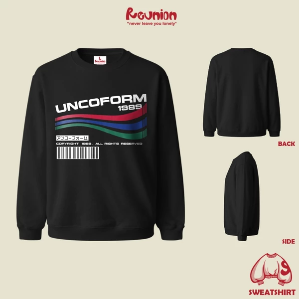 Áo Sweatshirt REUNION "UNCOFORM" Áo Sweater Nam Nữ Form Rộng SWT5