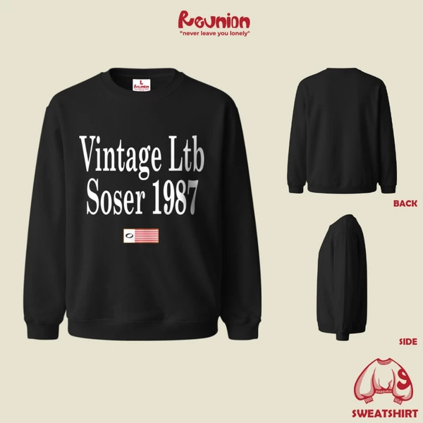 Áo Sweatshirt REUNION "VINTAGE" Áo Sweater Nam Nữ Form Rộng SWT8