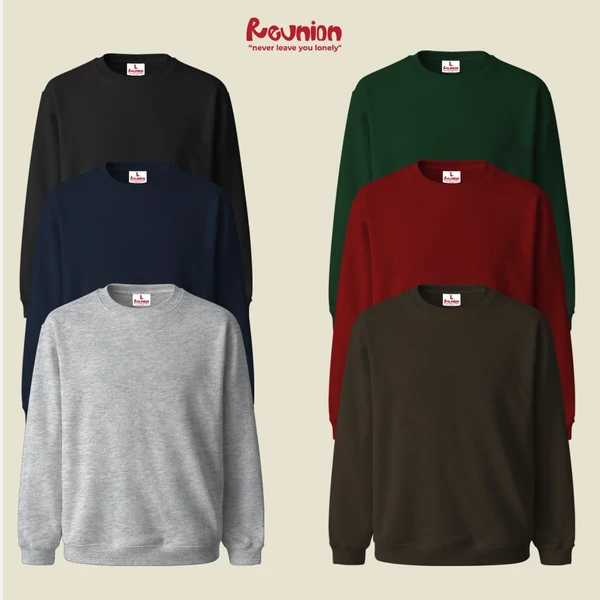 RNC Blank Sweatshirt - Áo Nỉ Dài Tay Trơn Basic Áo Sweater Nam Nữ Form Oversize Local Brand REUNION