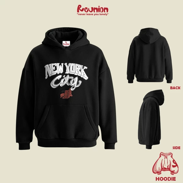 Áo Hoodie REUNION "NEWYORK" Áo Hoodie Form Rộng HD37