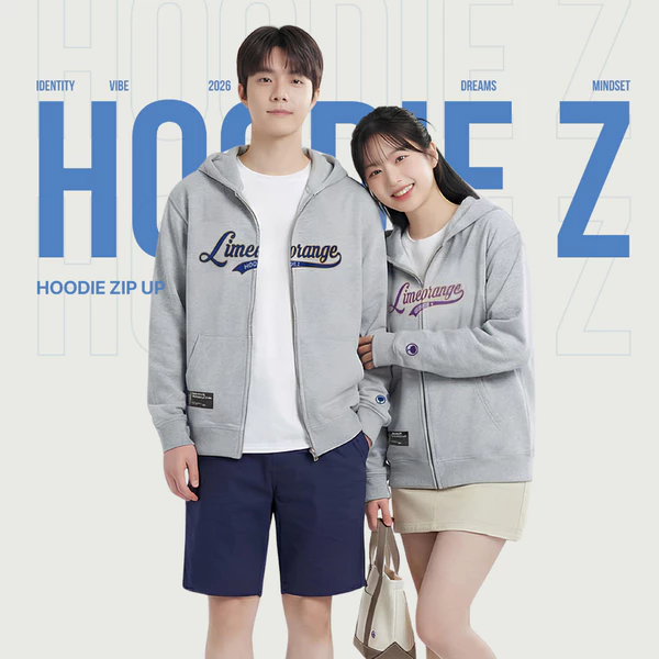 Áo Khoác Unisex LIMEORANGE Hoodie Z Áo Khoác Đôi mềm mịn dày dặn OU26087101