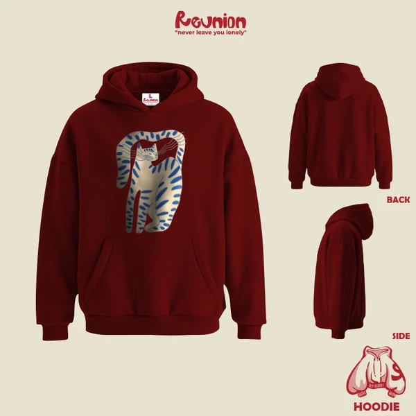 Áo Hoodie REUNION "TIGER" Áo Hoodie Nam Nữ Form Mũ Rộng HD48