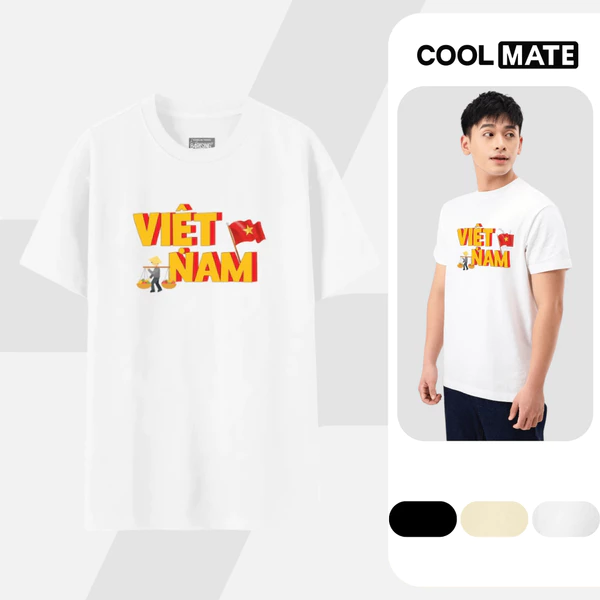 [MUA 3 GIẢM 12%][BST TỰ HÀO VIỆT NAM]Áo thun nam nữ Cotton IN Việt Nam - Coolmate