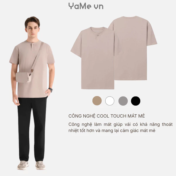 Áo thun Cool Touch mềm mát, phom ôm vừa F2 - The Minimalist 022 22753 |YaMe|