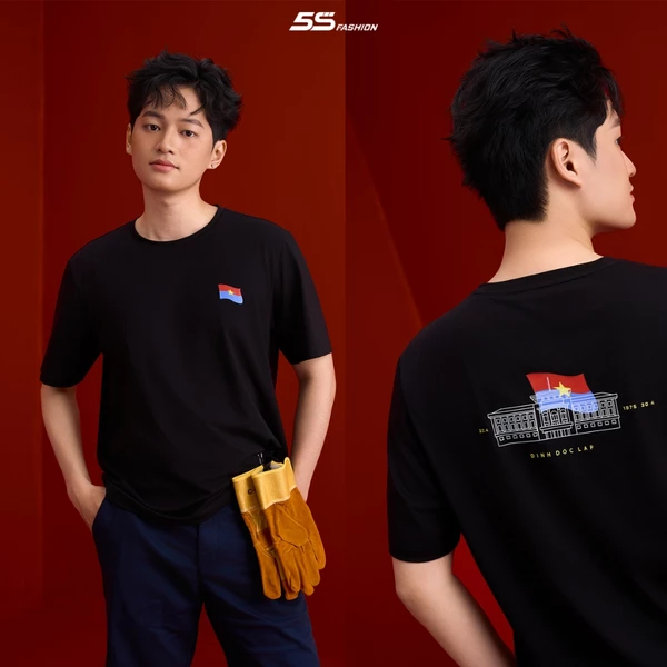 [XẢ HÀNG ĐỢT CUỐI] Áo Thun Việt Nam 5S FASHION Unisex Chất Cotton Mềm Mát, Thiết Kế Trẻ Trung U0ATS26050